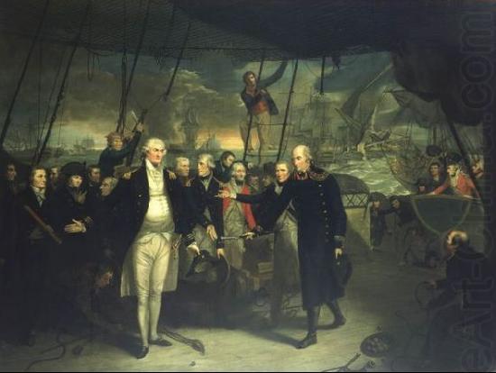 Daniel Orme Duncan Receiving the Surrender of de Winter at the Battle of Camperdown china oil painting image